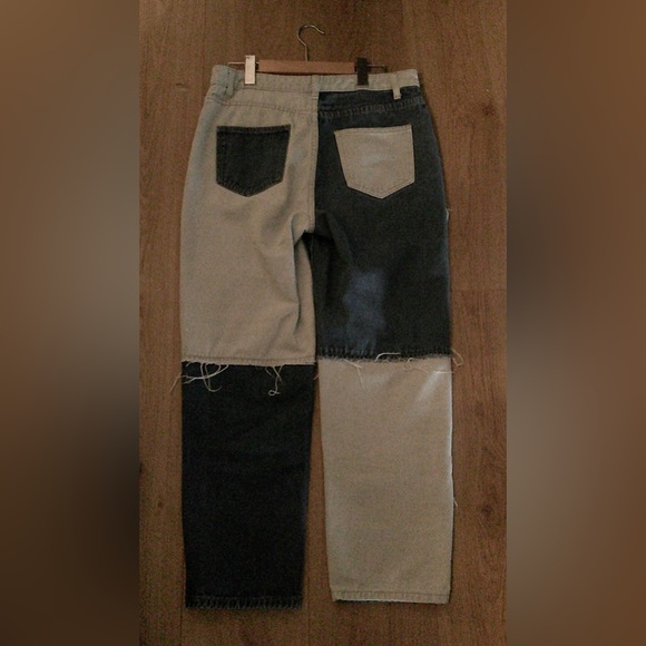 High Rise Patchwork Mom Jeans - Picture 2 of 2